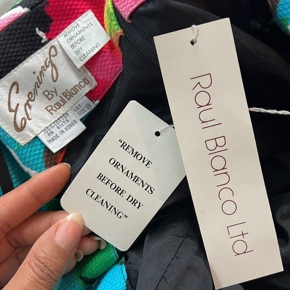 NWT Vintage rare floral asymmetrical off shoulder cocktail bodycon dress - Picture 5 of 12